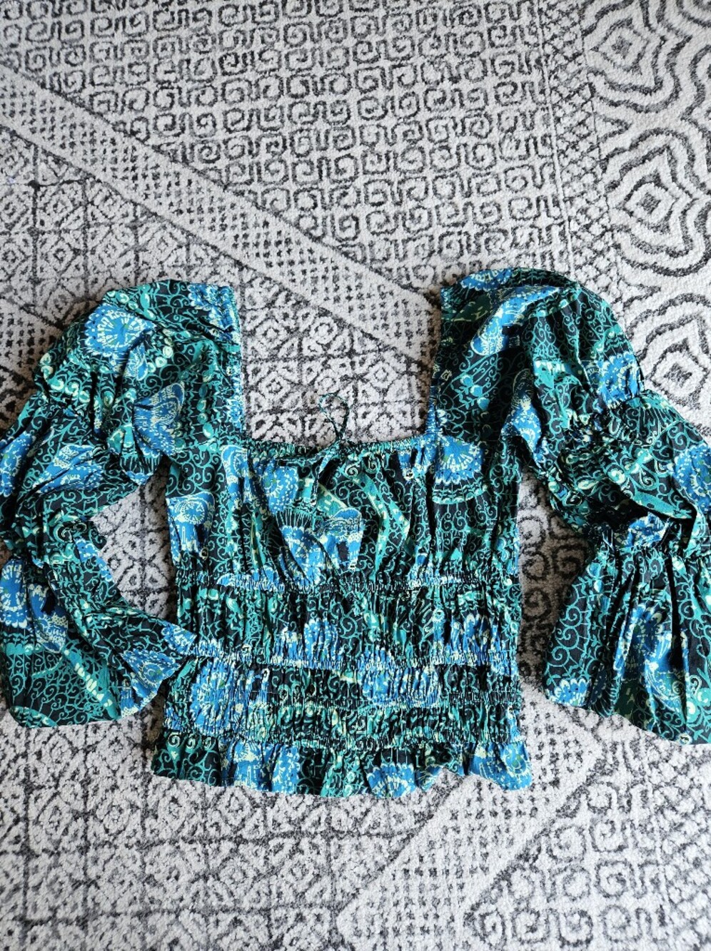 Anthropologie Porridge Tiered Poplin Blouse Size Small